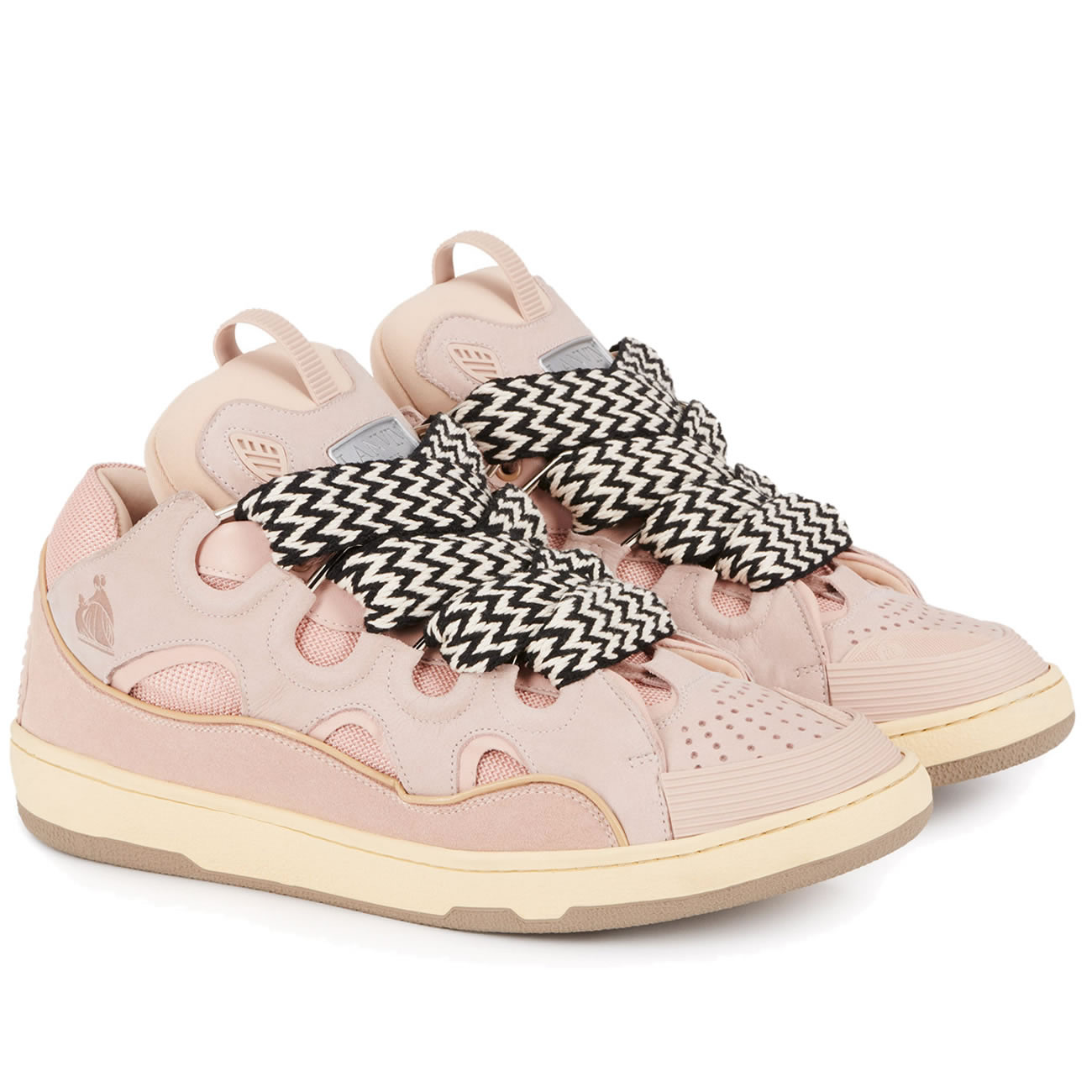 L A N V I N Leather Curb Sneakers Pink Drag A2051 (3) - www.newkick.org L A N V I N Leather Curb Sneakers Pink Drag A2051 (3) - www.newkick.org