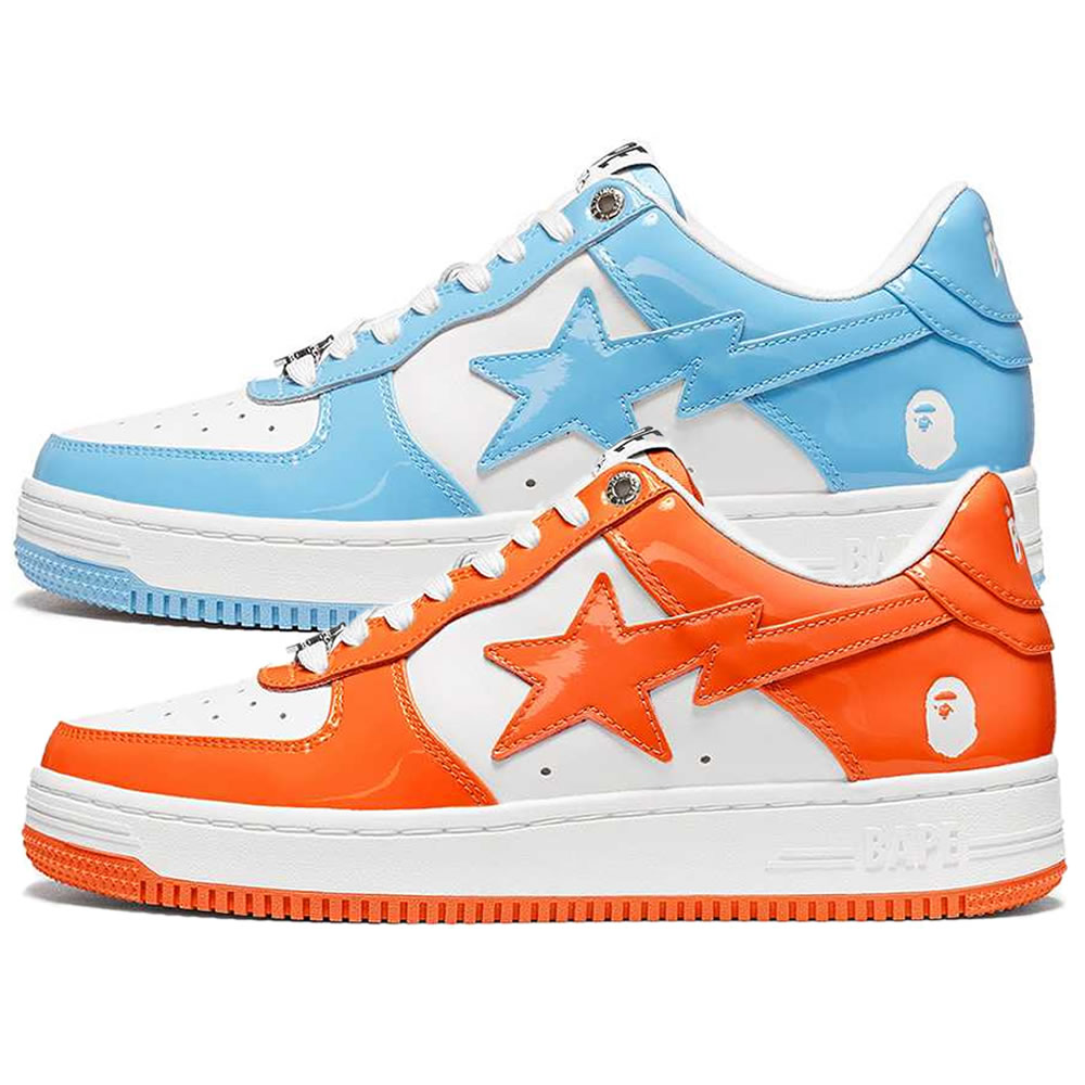 A Bathing Ape Bape Sta Low Blue Orange Shoes - www.newkick.org A Bathing Ape Bape Sta Low Blue Orange Shoes - www.newkick.org