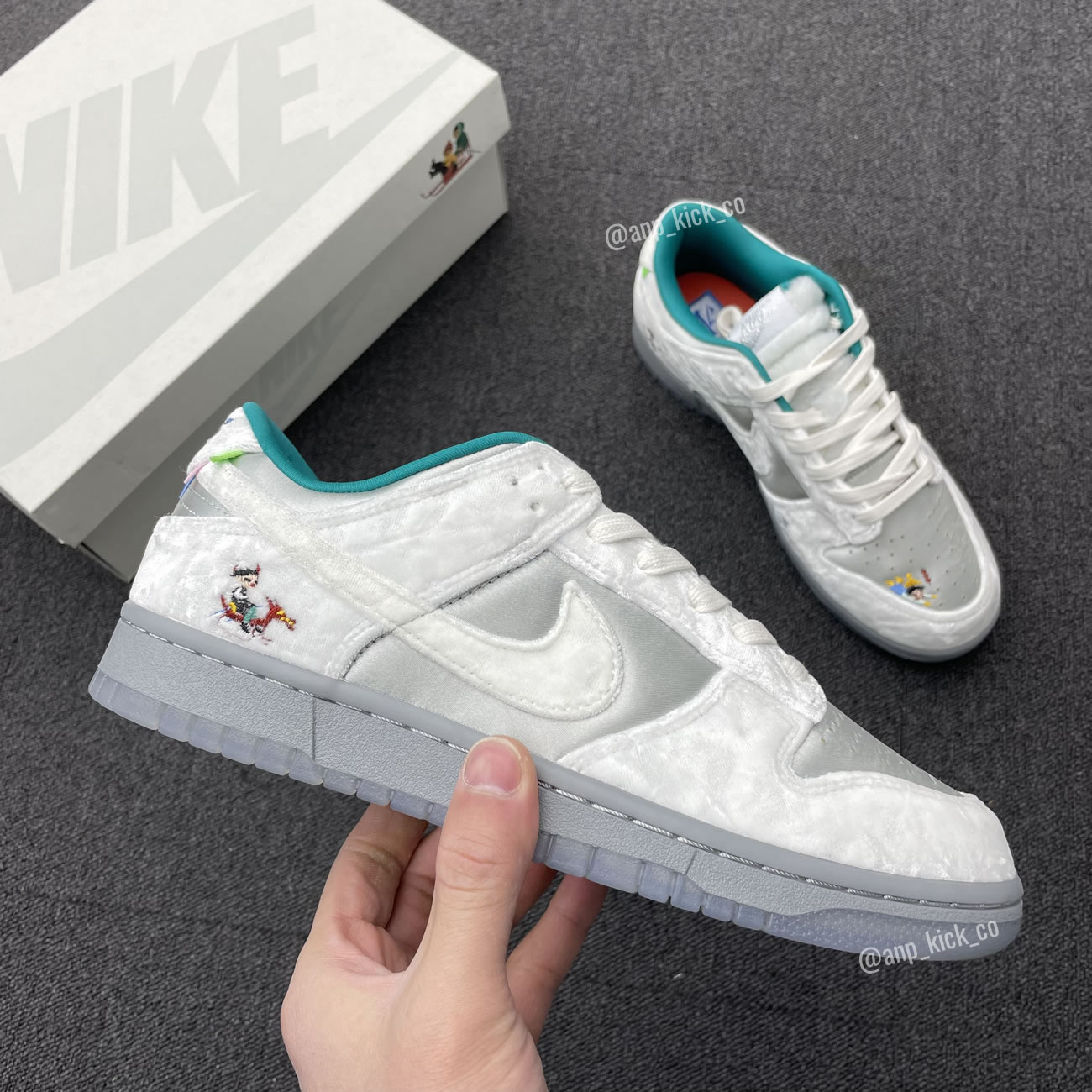 Nike Dunk Low Ice White Silver Blue Anpkick Do2326 001 (2) - www.newkick.org