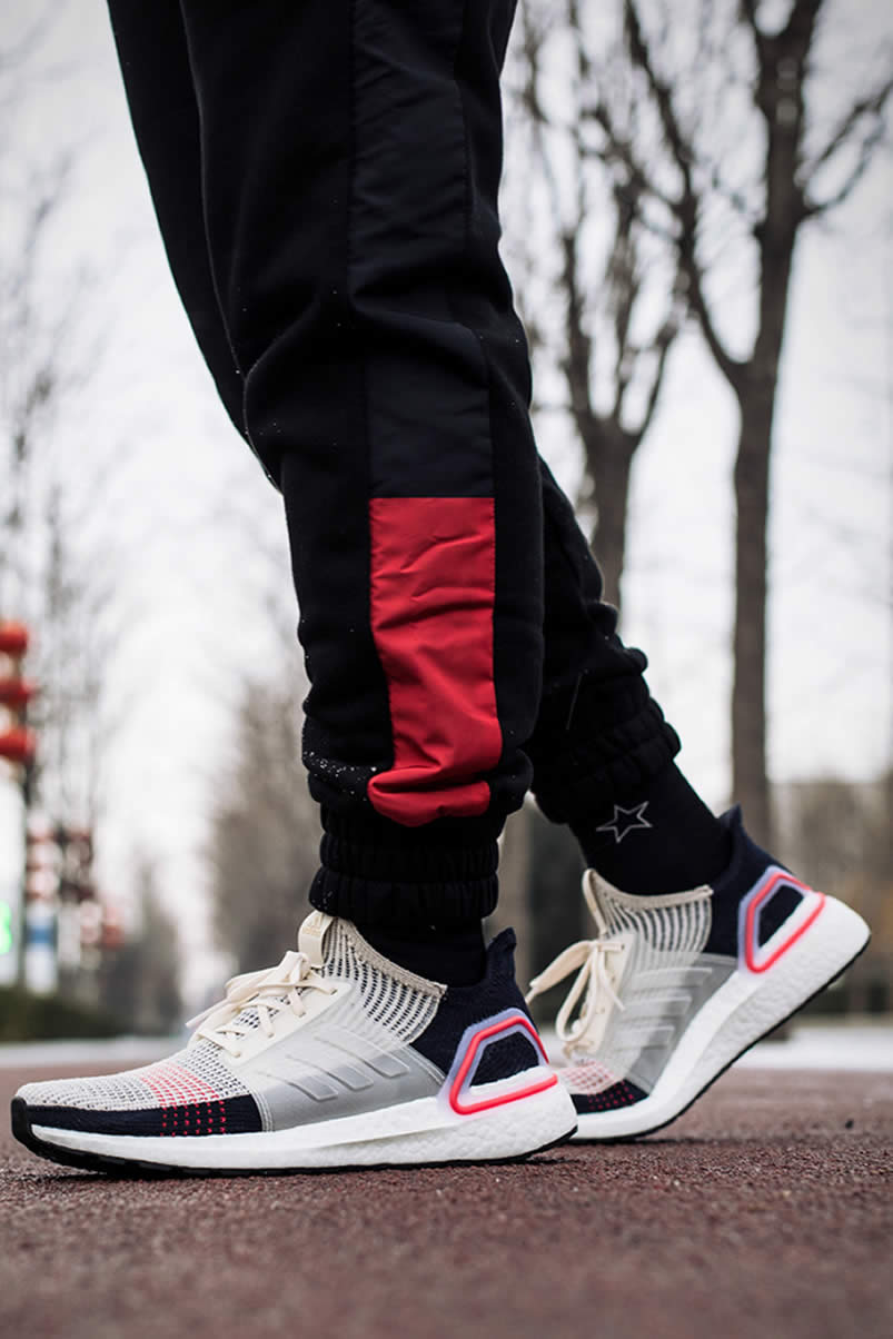 Adidas Ultra Boost 19 Colorways On Feet Active Red Cloud White B37703 (2) - www.newkick.org