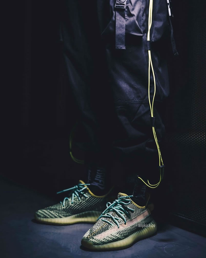 Adidas Yeezy Boost 350 V2 Yeezreel Non Reflective On Feet Release Date Fw5191 (4) - www.newkick.org