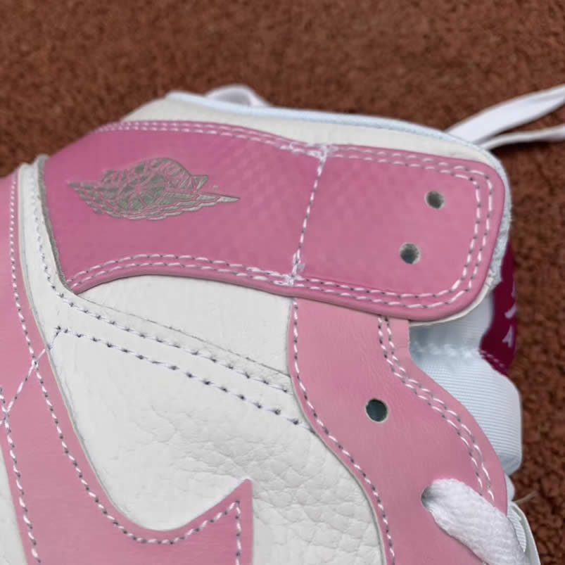 Air Jordan 1 Retro Custom Mid Gs Womens Pink Light Bone Chameleon 555112 Id (8) - www.newkick.org