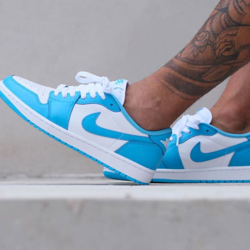 Nike Sb Air Jordan 1 Low Unc Blue On Feet (2) - www.newkick.vip