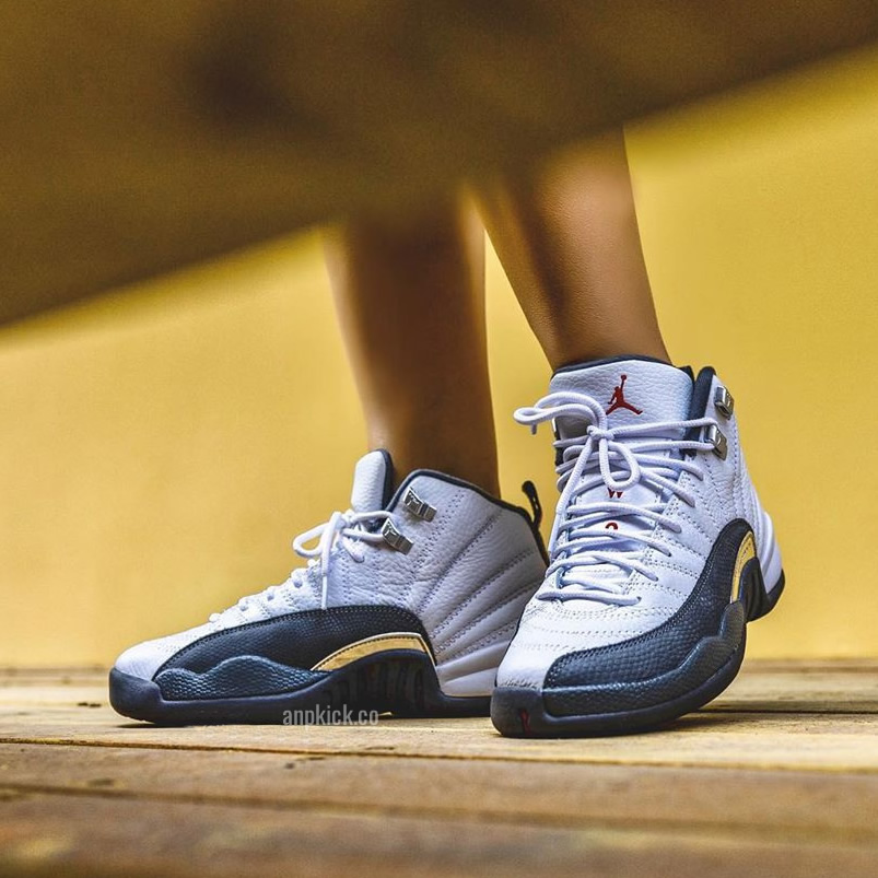 Air Jordan 12 White Dark Grey Gym Red Gs On Feet Release Date 130690 160 (2) - www.newkick.org