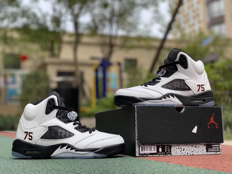 Air Jordan 5 Paris Saint Germain Friends Family Psg White Av9175 101 Detail Pics (4) - www.newkick.org