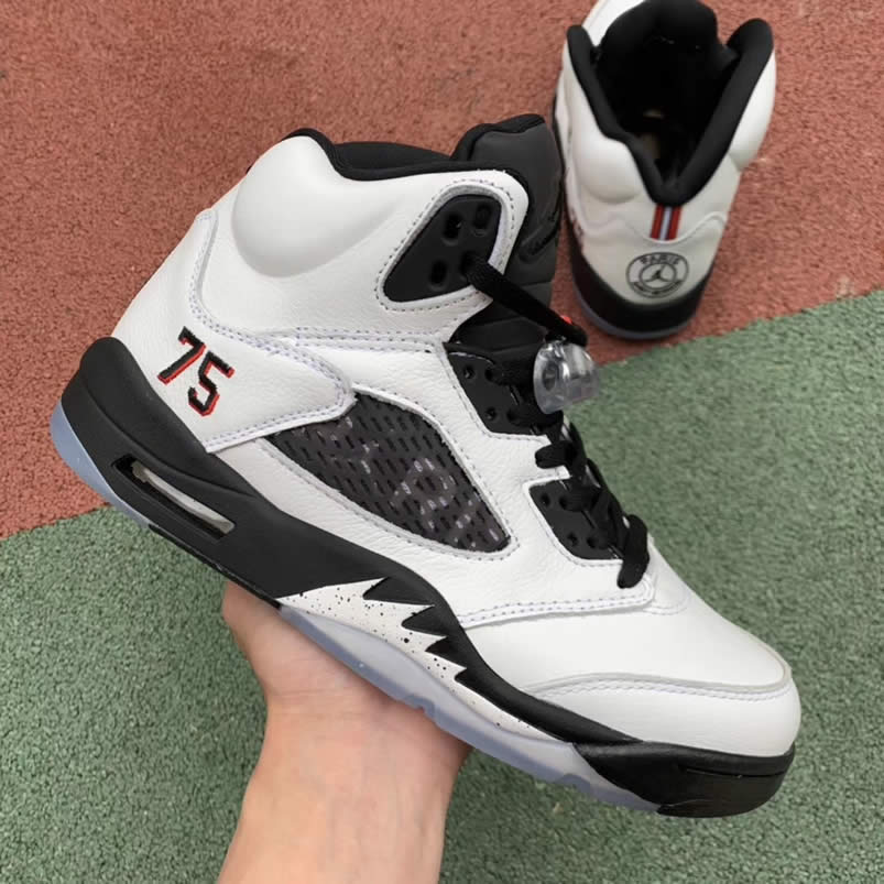 Air Jordan 5 Paris Saint Germain Friends Family Psg White Av9175 101 Detail Pics (7) - www.newkick.org