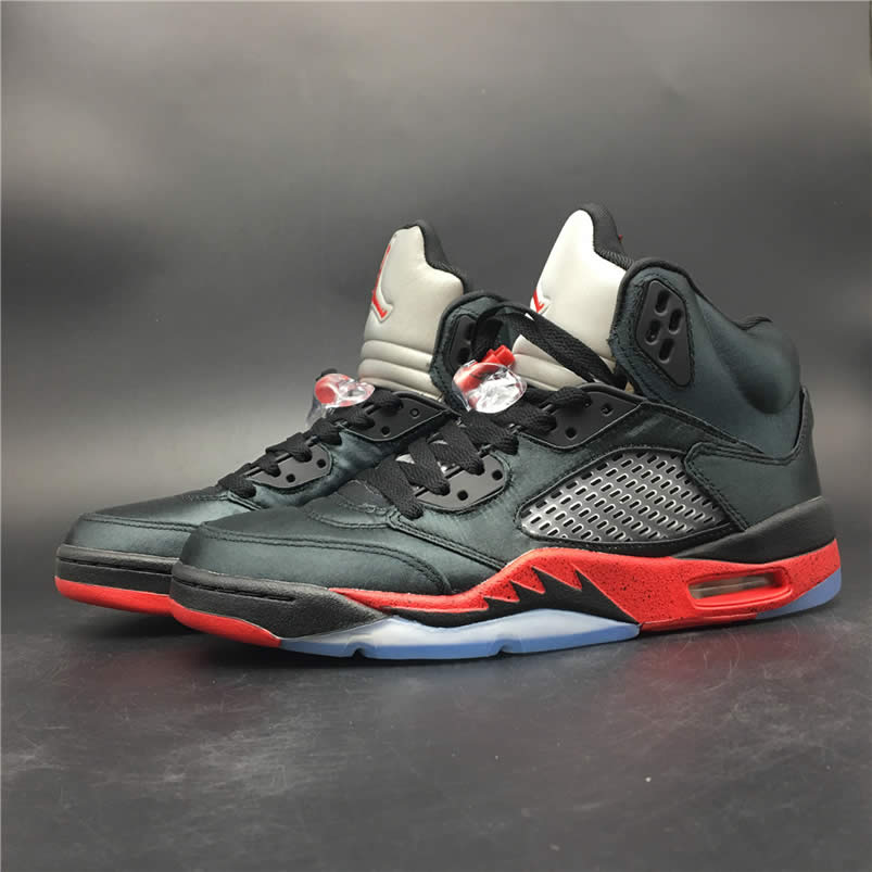 Air Jordan 5 Satin Bred Black University Red For Sale On Feet Outfit 136027 006 (1) - www.newkick.org Air Jordan 5 Satin Bred Black University Red For Sale On Feet Outfit 136027 006 (1) - www.newkick.org