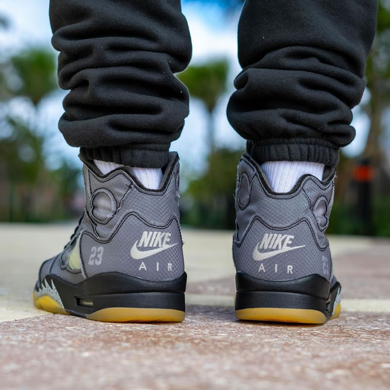 Off White Air Jordan 5 Black 2020 On Feet Release Date Ct8480 001 (5) - www.newkick.org