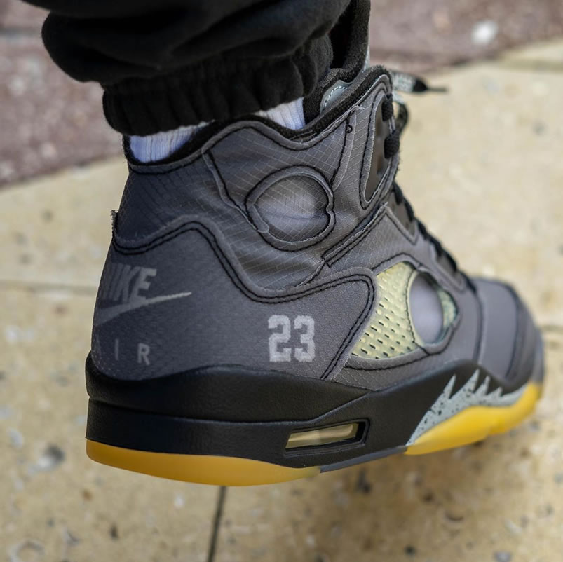 Off White Air Jordan 5 Black 2020 On Feet Release Date Ct8480 001 (7) - www.newkick.org
