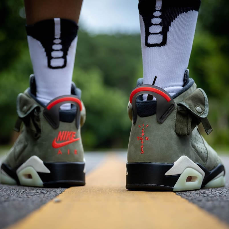 Travis Scott Air Jordan 6 Medium Olive Cactus Jack On Feet For Sale Cn1084 200 (2) - www.newkick.org Travis Scott Air Jordan 6 Medium Olive Cactus Jack On Feet For Sale Cn1084 200 (2) - www.newkick.org