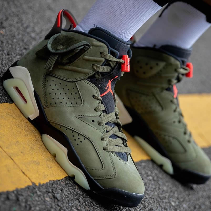 Travis Scott Air Jordan 6 Medium Olive Cactus Jack On Feet For Sale Cn1084 200 (6) - www.newkick.org Travis Scott Air Jordan 6 Medium Olive Cactus Jack On Feet For Sale Cn1084 200 (6) - www.newkick.org