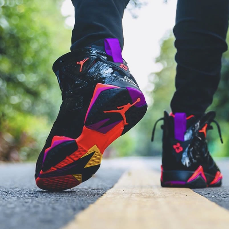 Air Jordan 7 Wmns Black Patent Leather Shoes On Feet Release Date 313358 006 (6) - www.newkick.org