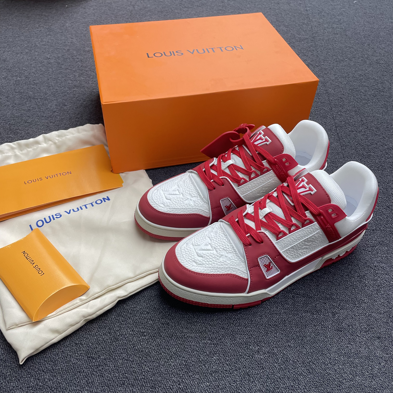 Louis Vuitton Trainer Red White 1a8pk6 (2) - www.newkick.org