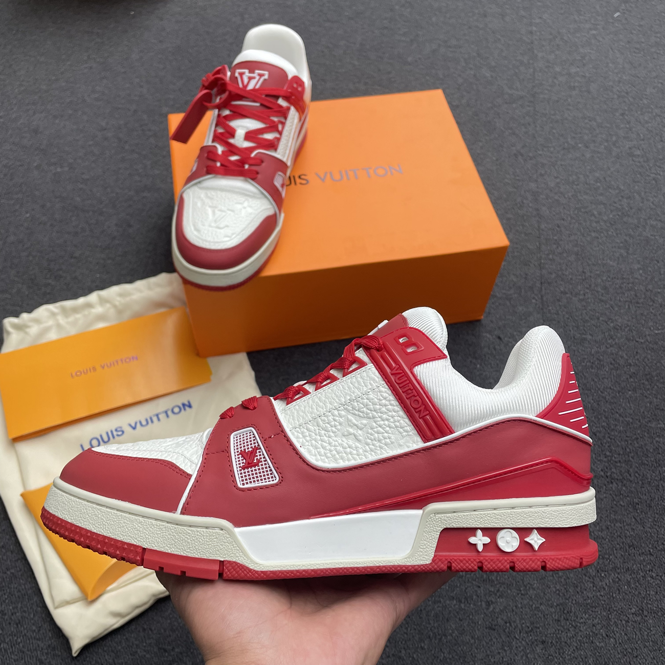 Louis Vuitton Trainer Red White 1a8pk6 (3) - www.newkick.org