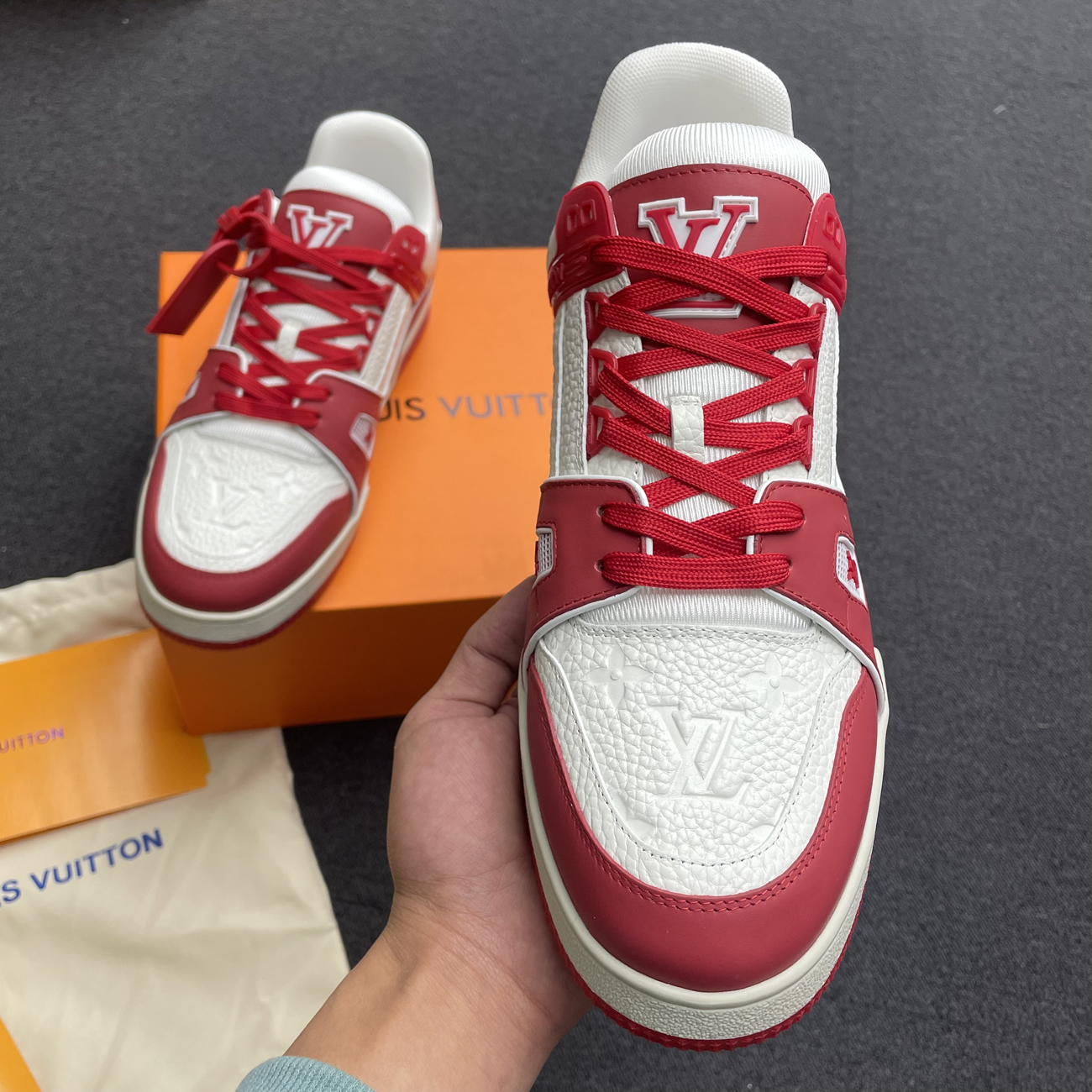 Louis Vuitton Trainer Red White 1a8pk6 (4) - www.newkick.org