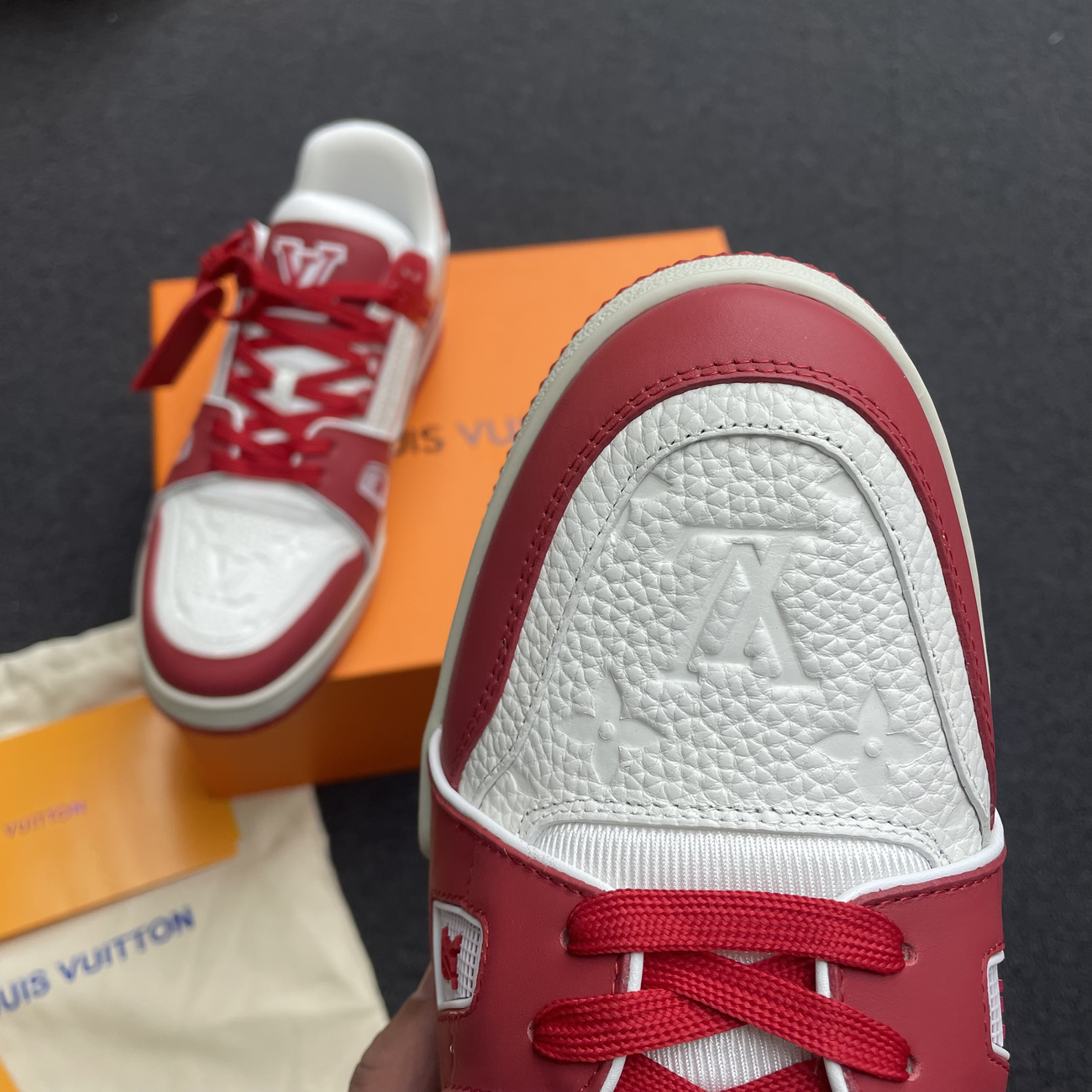 Louis Vuitton Trainer Red White 1a8pk6 (5) - www.newkick.org