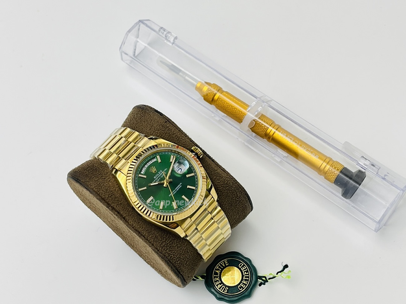 Rolex Day Date Olive Green Cherry Red Dial Bright Blue Bright Black Champagne Colour Olive Green 228239 (101) - www.newkick.org Rolex Day Date Olive Green Cherry Red Dial Bright Blue Bright Black Champagne Colour Olive Green 228239 (101) - www.newkick.org