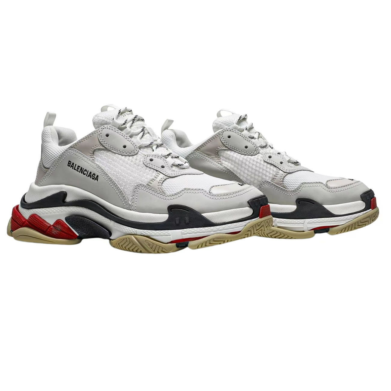 Balenciaga Triple S White Black Red 533882w09e19000 (2) - www.newkick.vip
