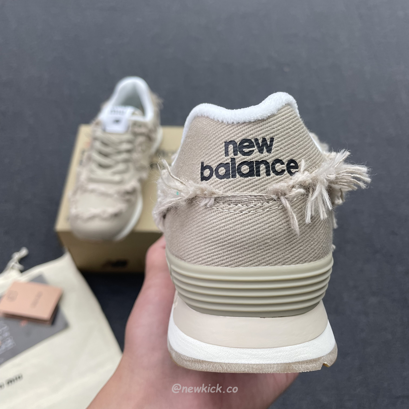 New Balance 574 Miu Miu Denim Colonial Beige (9) - www.newkick.org