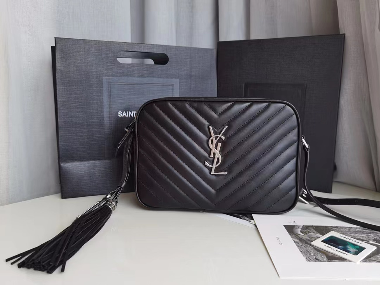 Saint Laurent Lou Crossbody Bag Quilted Black 612544dv7041242 (1) - www.newkick.org Saint Laurent Lou Crossbody Bag Quilted Black 612544dv7041242 (1) - www.newkick.org