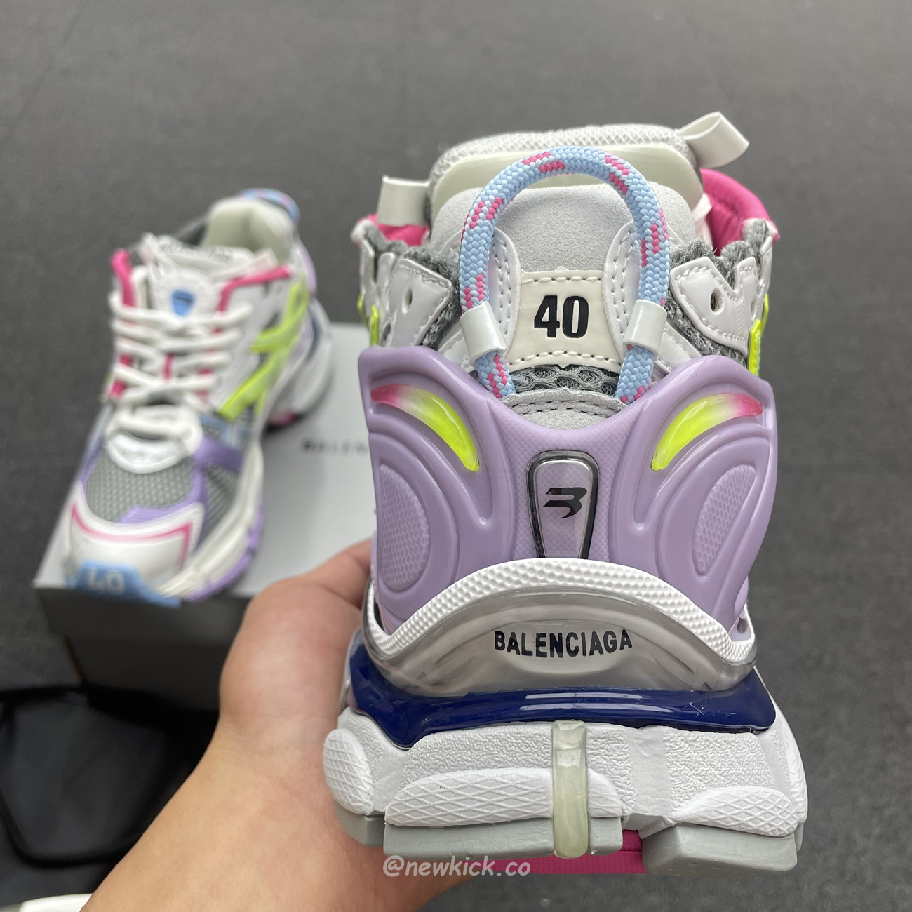 Balenciaga Runner Leather Free Grey Light Purple Neon Yellow White 677403w3rbp1745 (13) - www.newkick.vip Balenciaga Runner Leather Free Grey Light Purple Neon Yellow White 677403w3rbp1745 (13) - www.newkick.vip