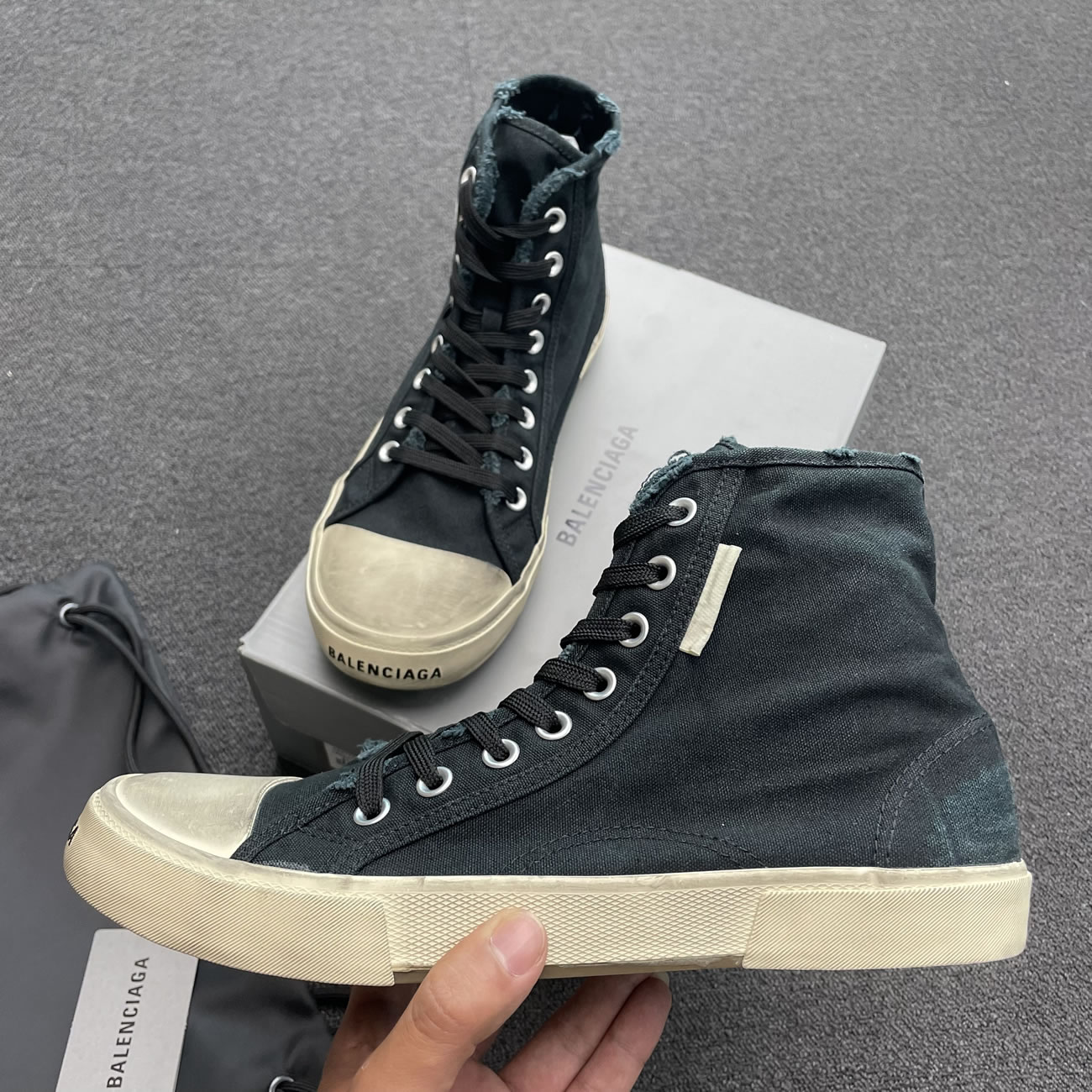 Balenciaga Paris High Top Black 688752w3rc11090 (5) - www.newkick.org