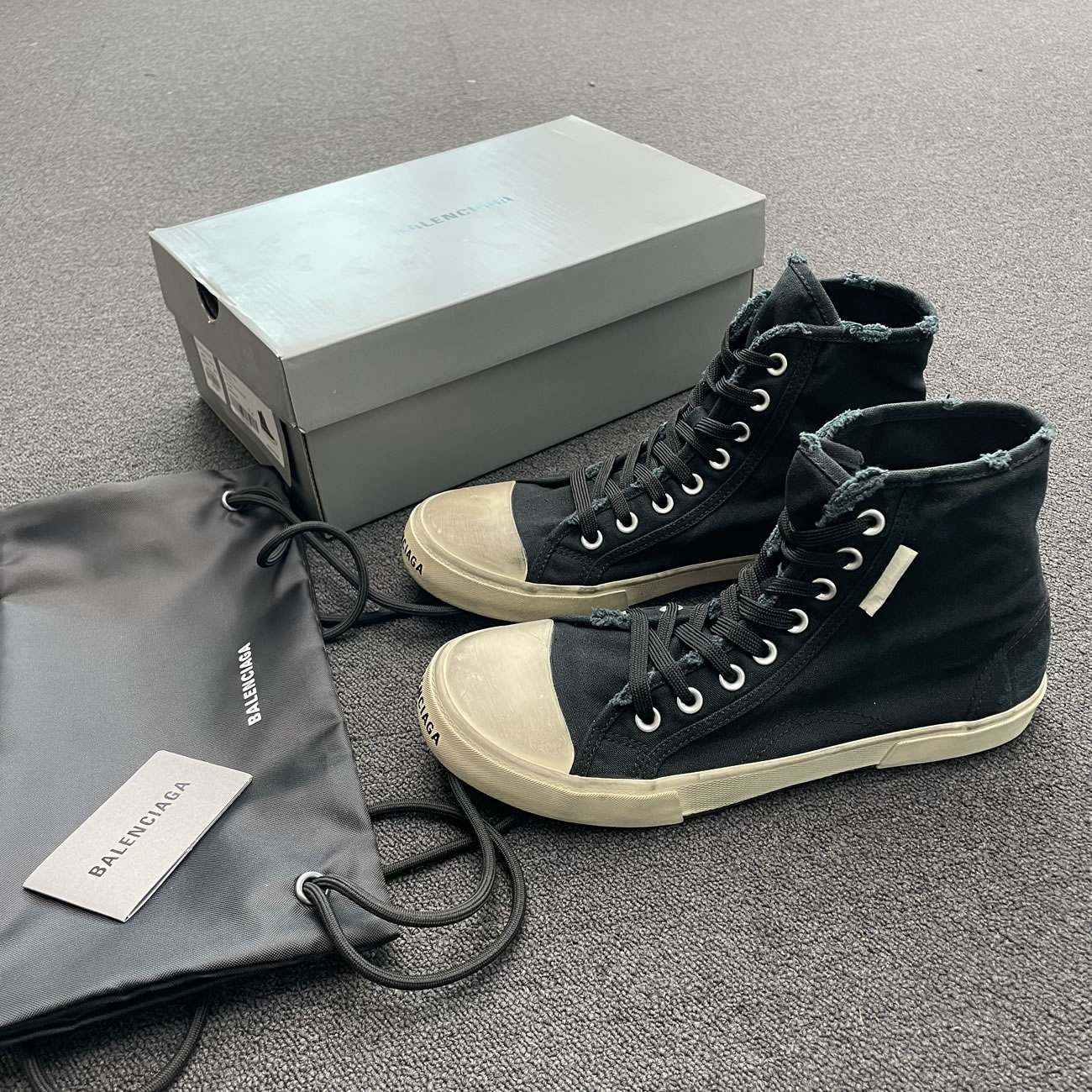 Balenciaga Paris High Top Black 688752w3rc11090 (6) - www.newkick.org