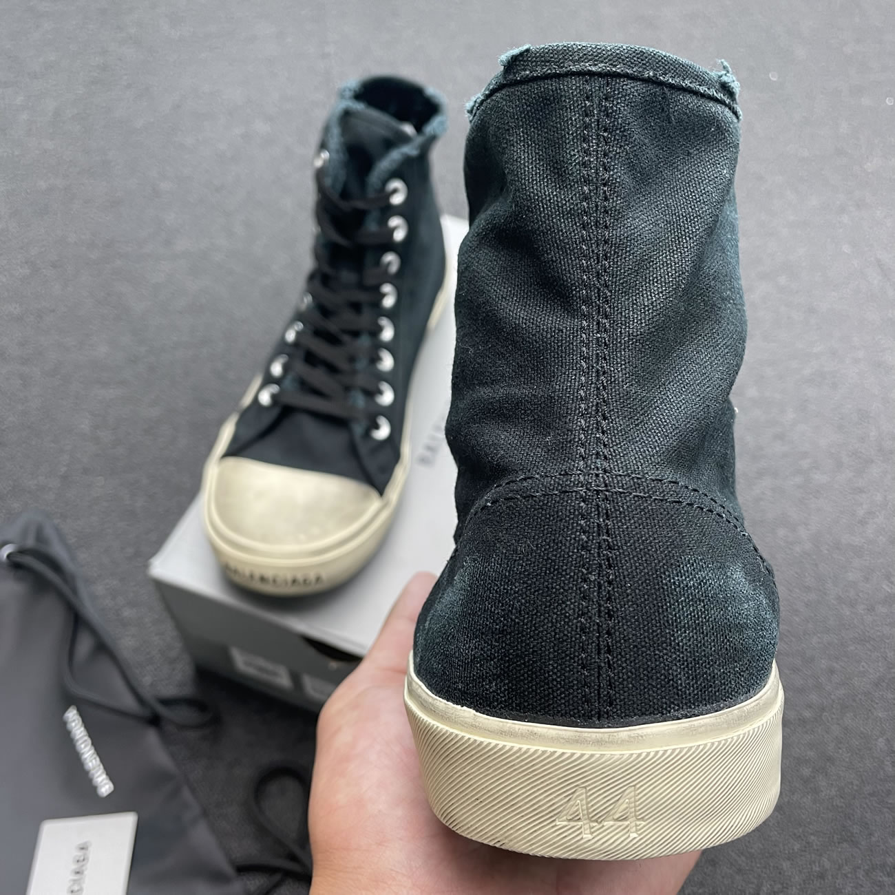Balenciaga Paris High Top Black 688752w3rc11090 (7) - www.newkick.org