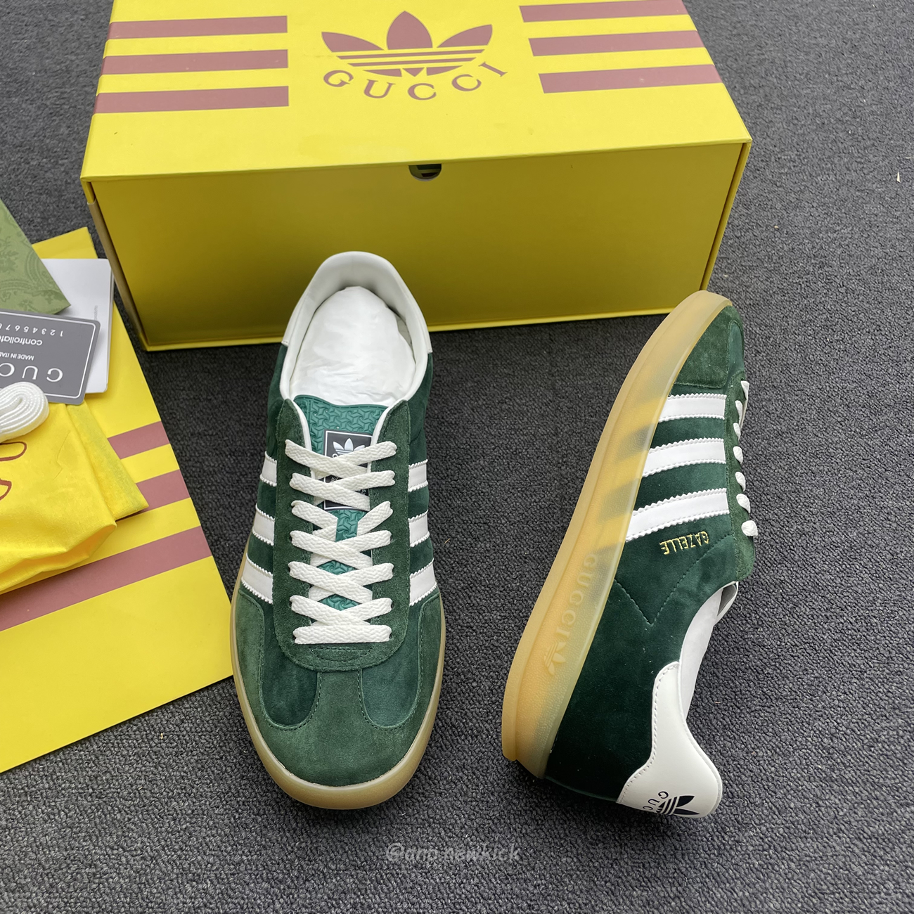 Adidas Gazelle Collegiate Green White Gum 707861utt109060 (3) - www.newkick.vip