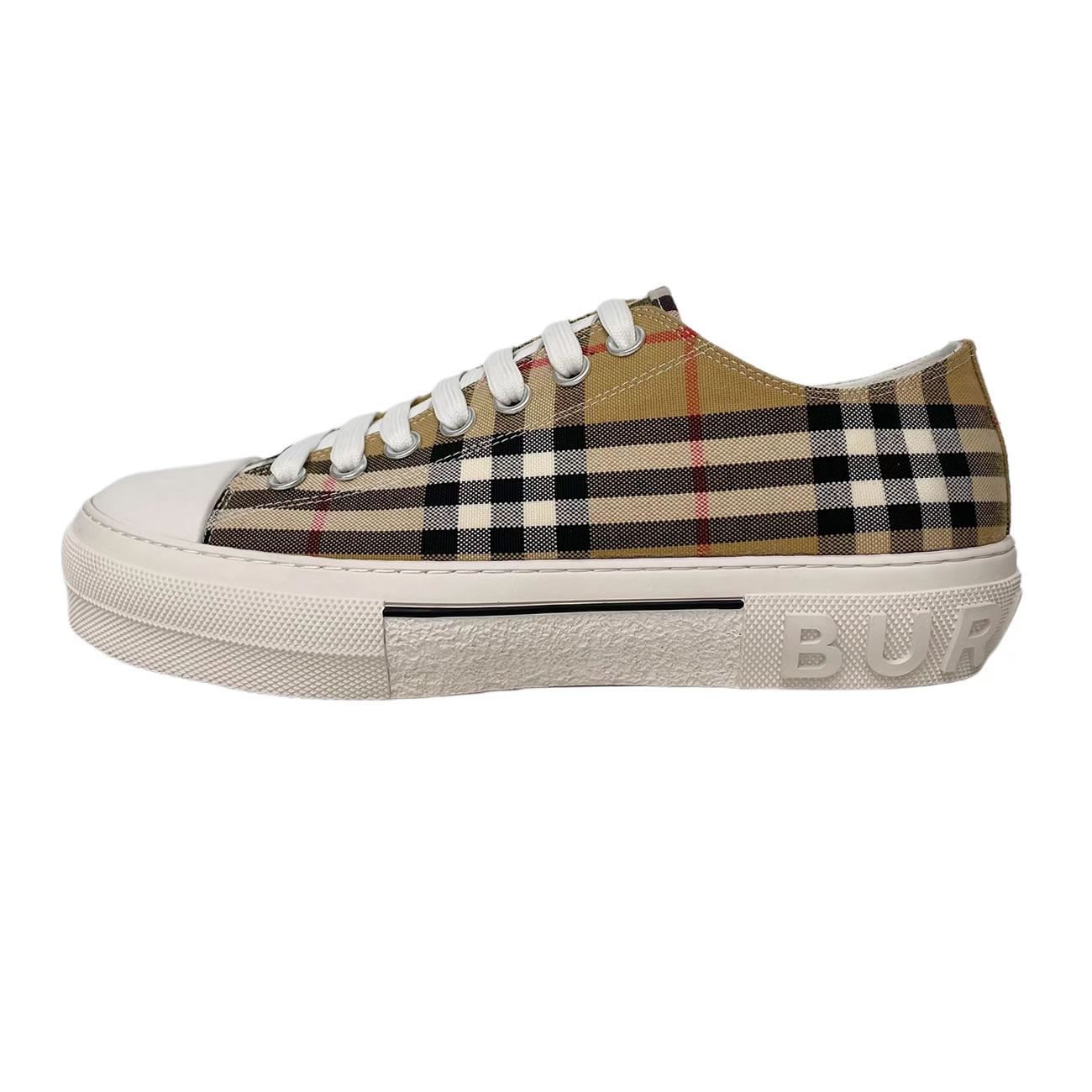 Burberry Vintage Check Cotton Sneakers Archive Beige White W 80505061 (1) - www.newkick.org Burberry Vintage Check Cotton Sneakers Archive Beige White W 80505061 (1) - www.newkick.org
