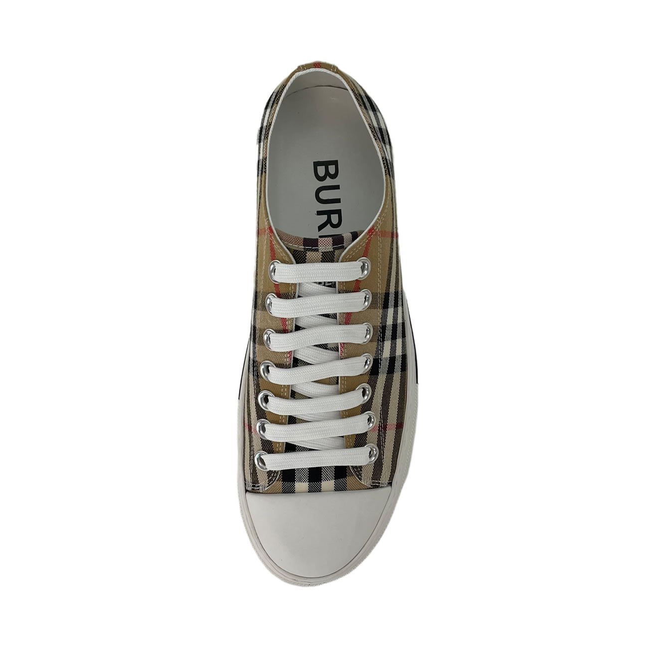 Burberry Vintage Check Cotton Sneakers Archive Beige White W 80505061 (9) - www.newkick.org Burberry Vintage Check Cotton Sneakers Archive Beige White W 80505061 (9) - www.newkick.org