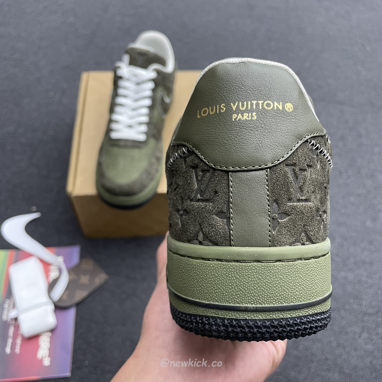 Lv X Nike Air Force 1 Low Green (3) - www.newkick.org
