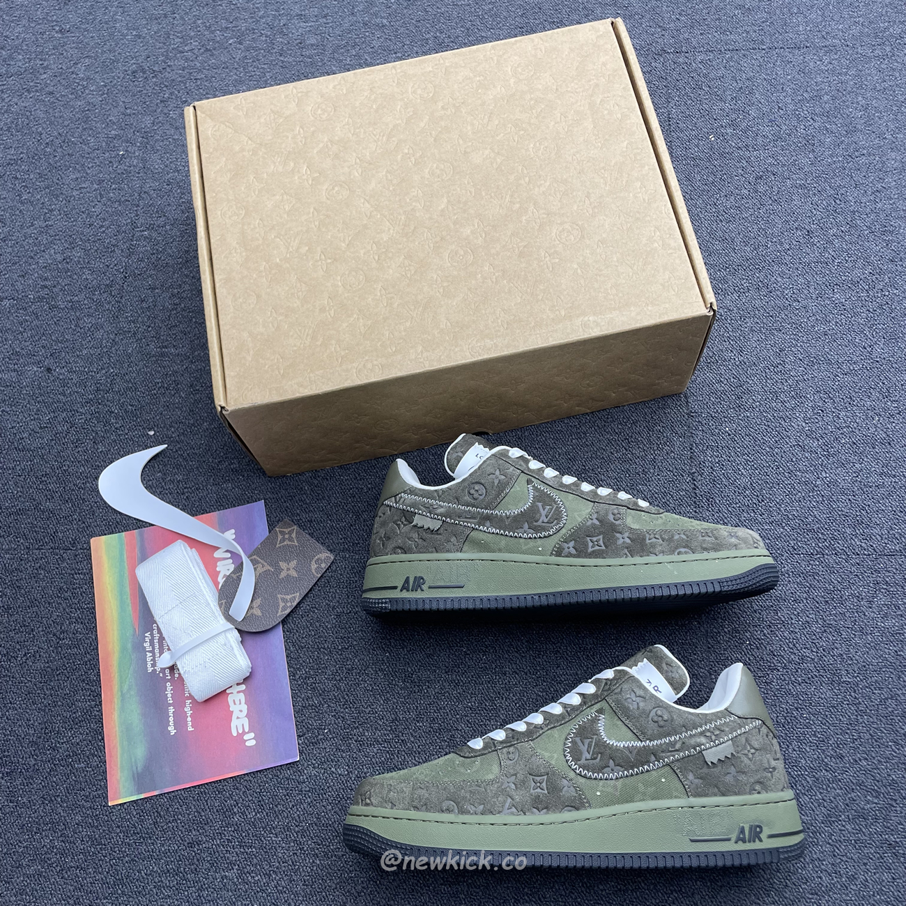 Lv X Nike Air Force 1 Low Green (4) - www.newkick.org