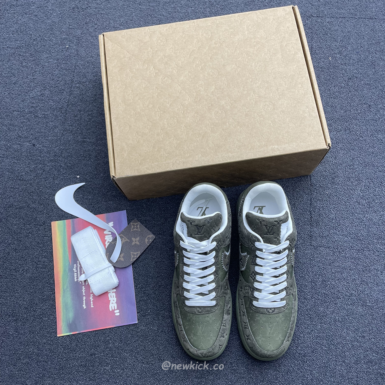 Lv X Nike Air Force 1 Low Green (5) - www.newkick.org