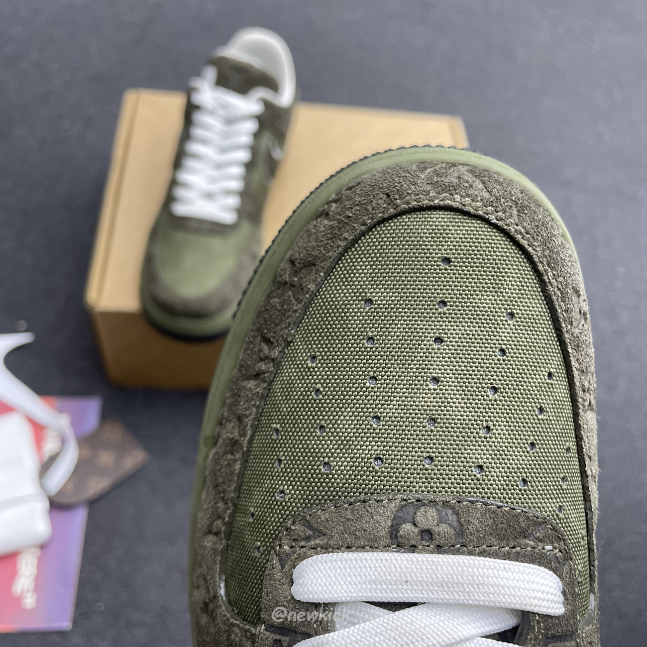 Lv X Nike Air Force 1 Low Green (6) - www.newkick.org