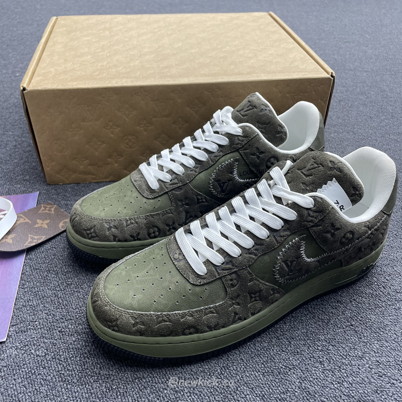 Lv X Nike Air Force 1 Low Green (7) - www.newkick.org