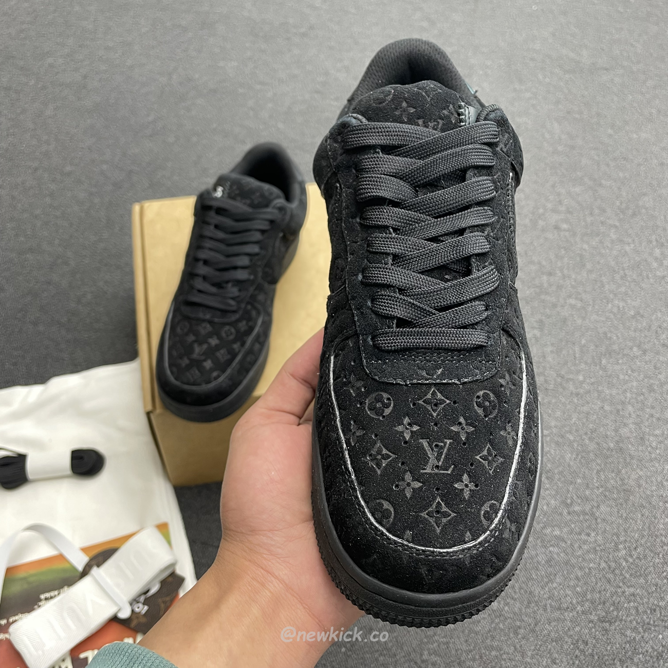 Louis Vuitton Nike Air Force 1 Low By Virgil Abloh Black (10) - www.newkick.org