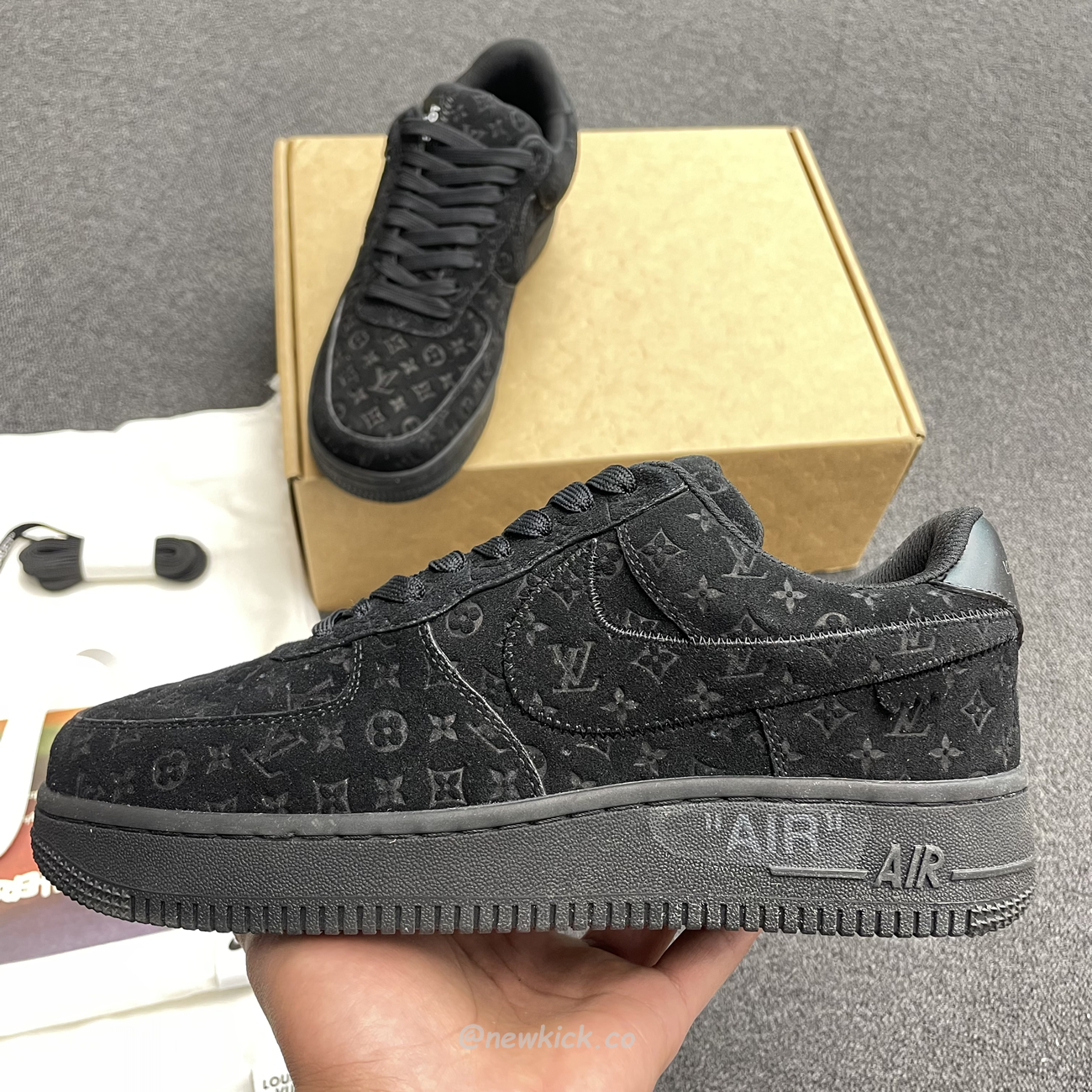 Louis Vuitton Nike Air Force 1 Low By Virgil Abloh Black (7) - www.newkick.org
