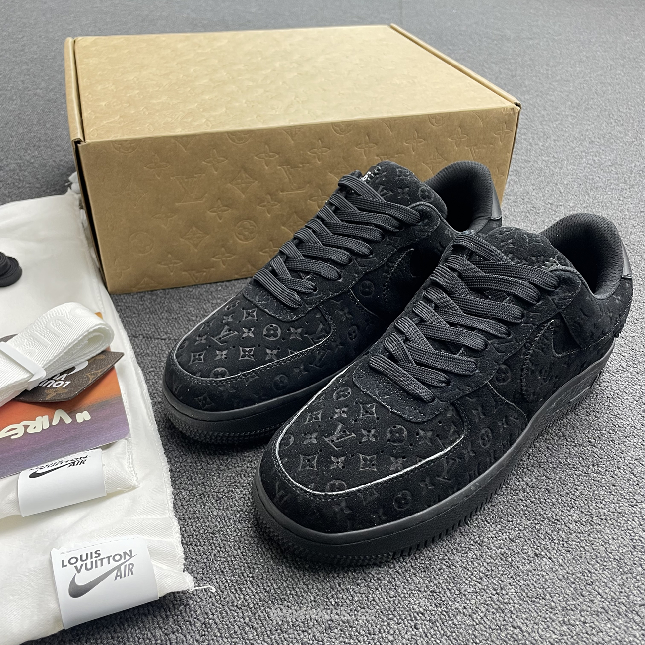Louis Vuitton Nike Air Force 1 Low By Virgil Abloh Black (8) - www.newkick.org