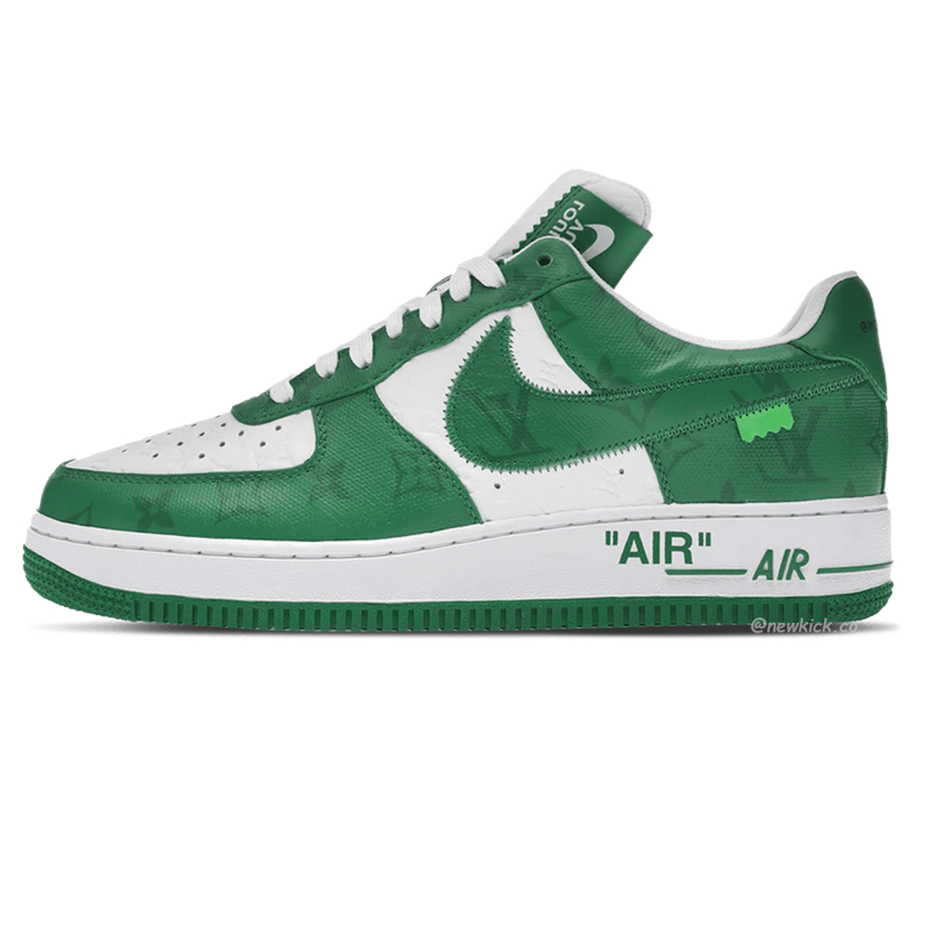 Louis Vuitton Nike Air Force 1 Low By Virgil Abloh White Green Royal (20) - www.newkick.org