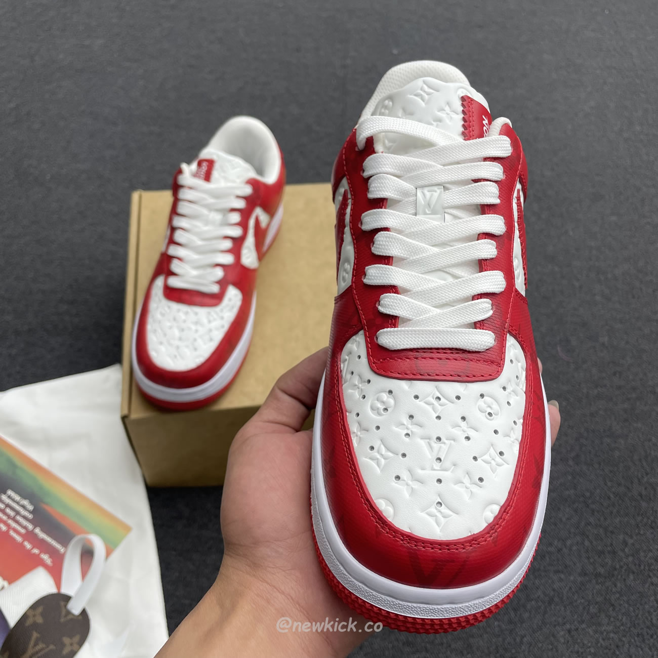 Louis Vuitton Nike Air Force 1 Low By Virgil Abloh White Green Royal (49) - www.newkick.org