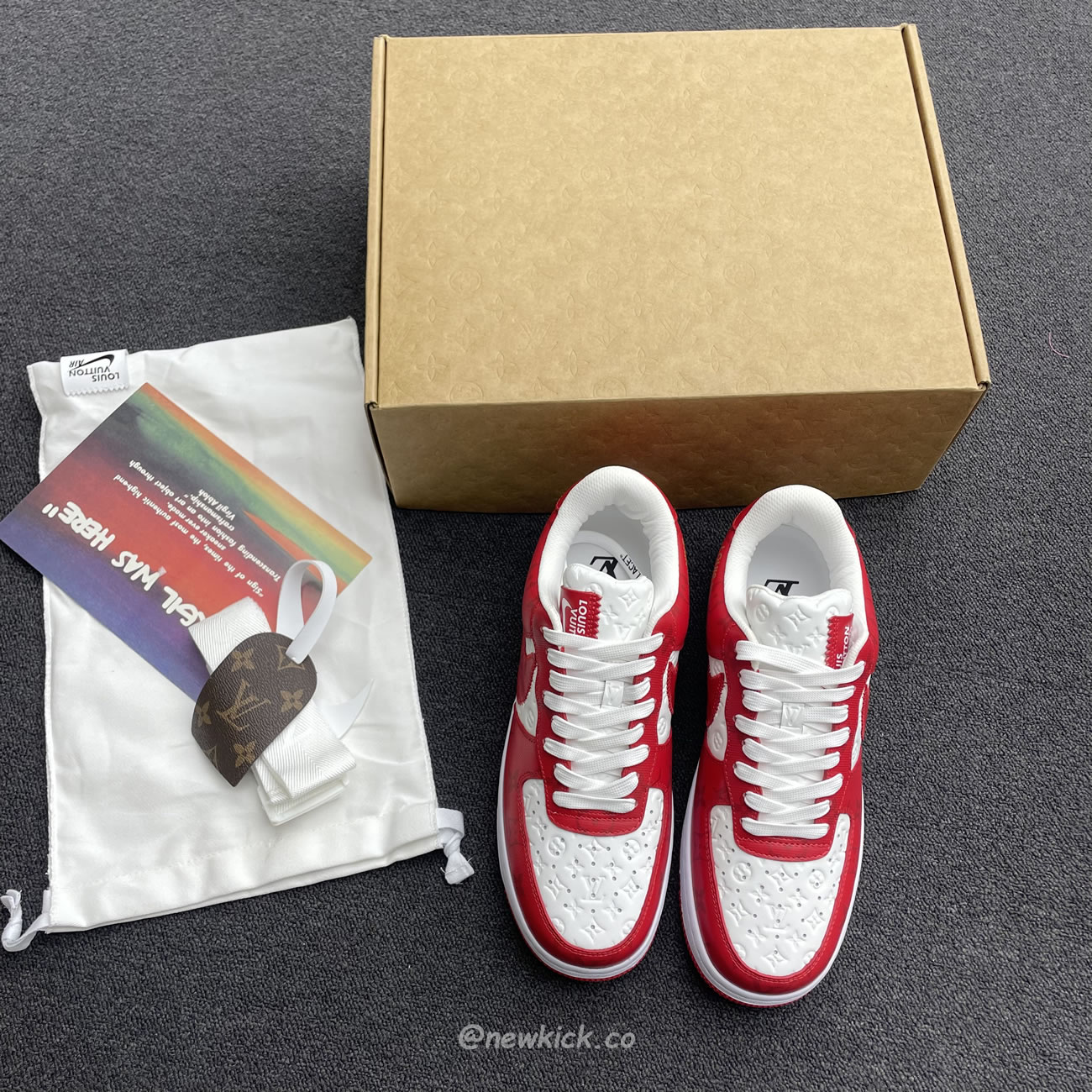 Louis Vuitton Nike Air Force 1 Low By Virgil Abloh White Green Royal (50) - www.newkick.org