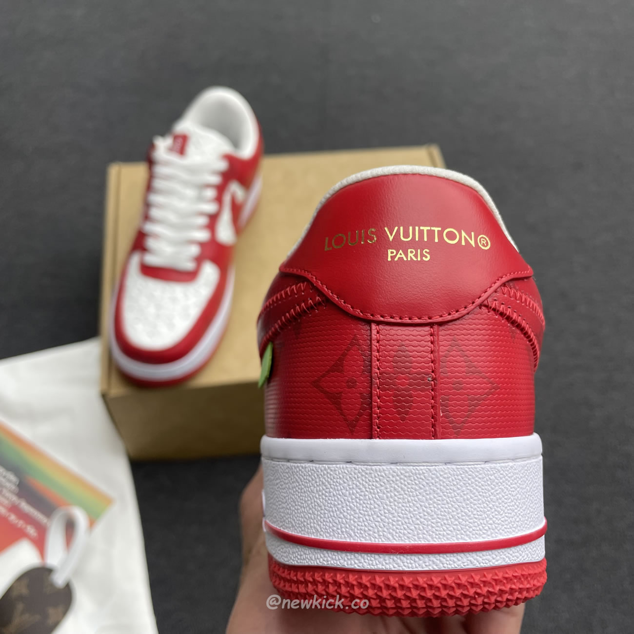 Louis Vuitton Nike Air Force 1 Low By Virgil Abloh White Green Royal (51) - www.newkick.org