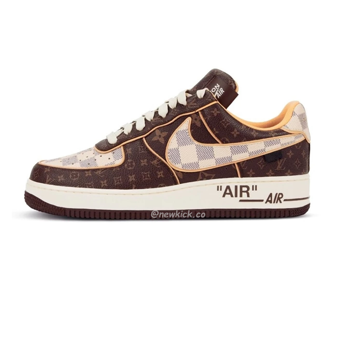 Nike Air Force 1 Low Louis Vuitton Monogram Brown Damier Azur (9) - www.newkick.org