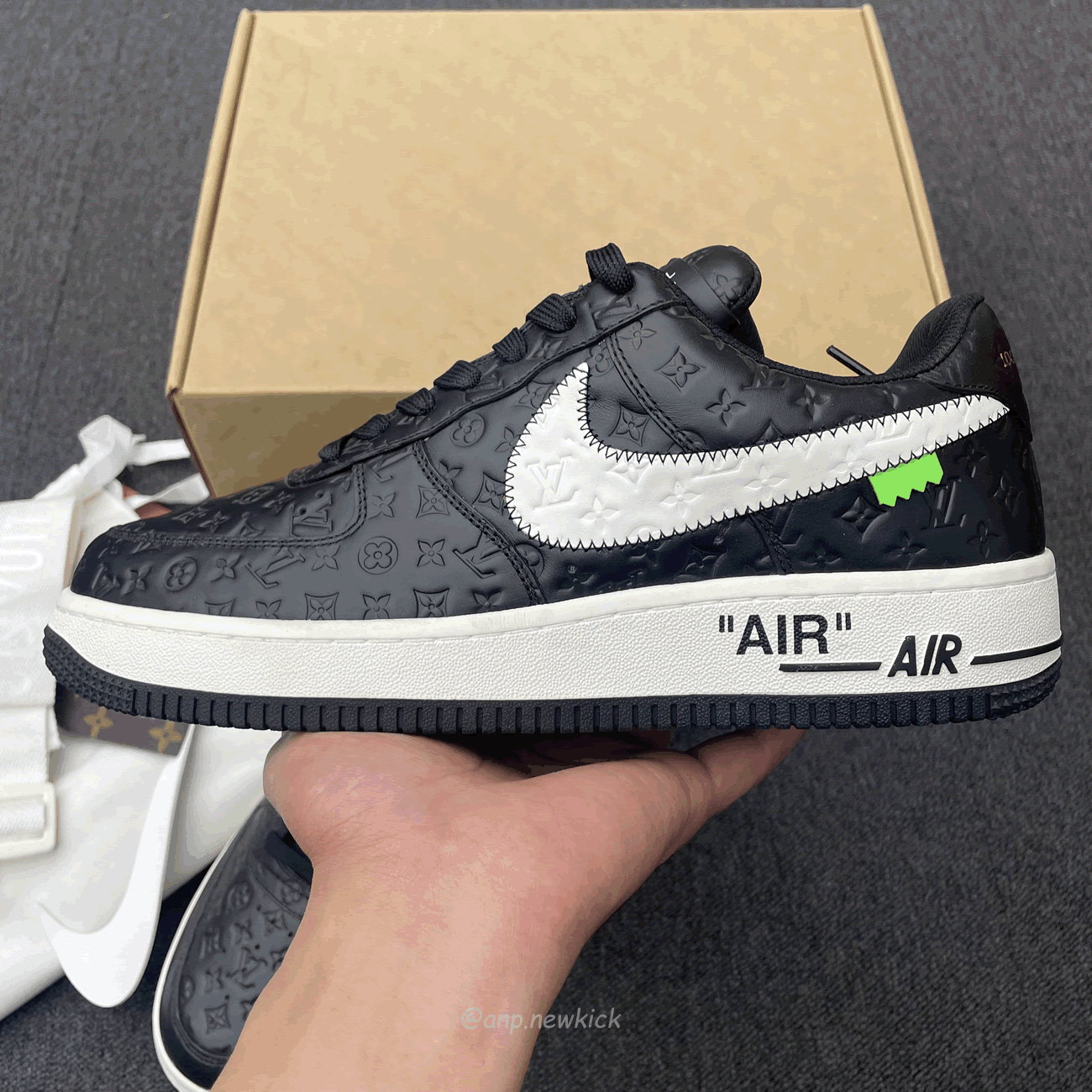 Louis Vuitton Nike Air Force 1 Low By Virgil Abloh White Black (4) - www.newkick.org