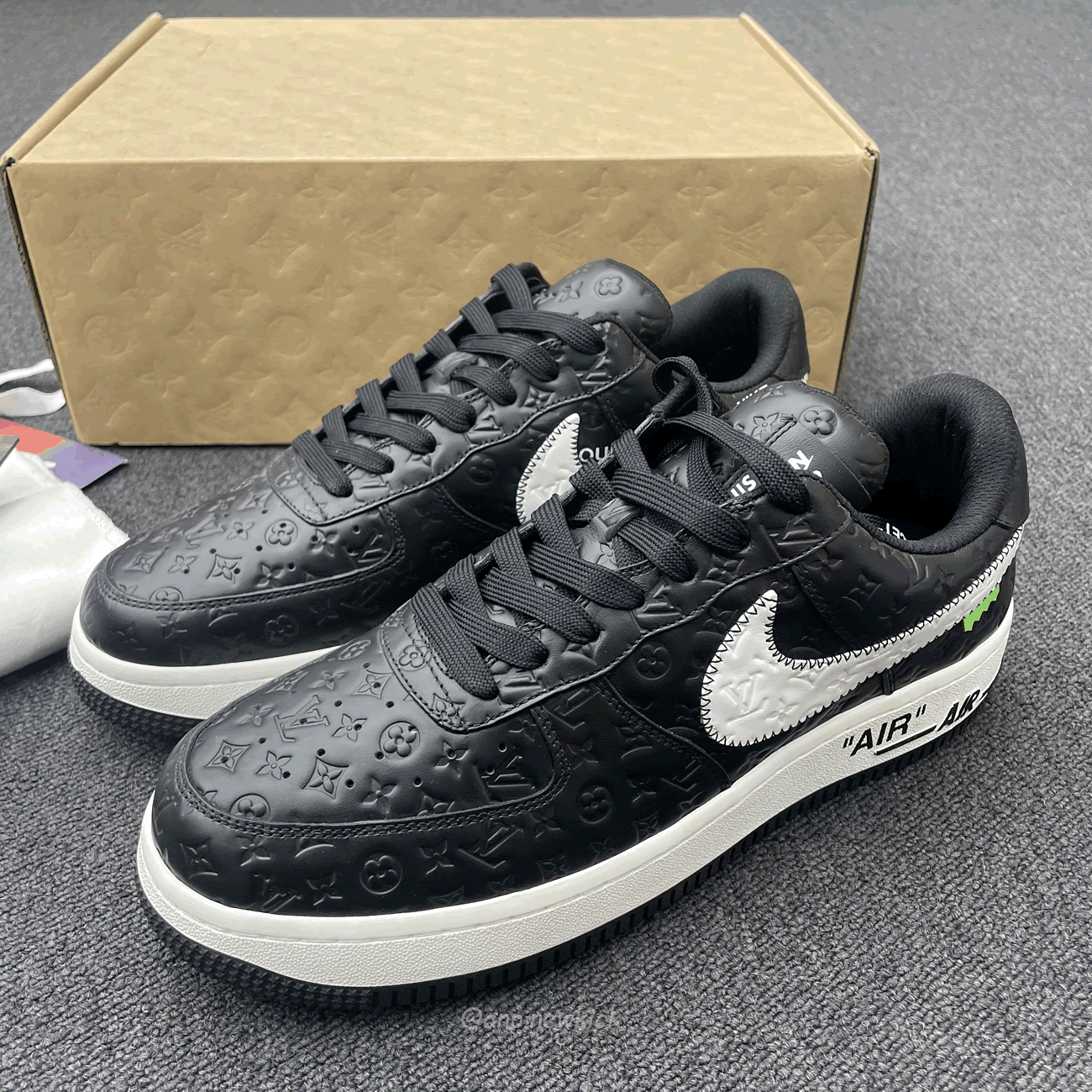 Louis Vuitton Nike Air Force 1 Low By Virgil Abloh White Black (6) - www.newkick.org