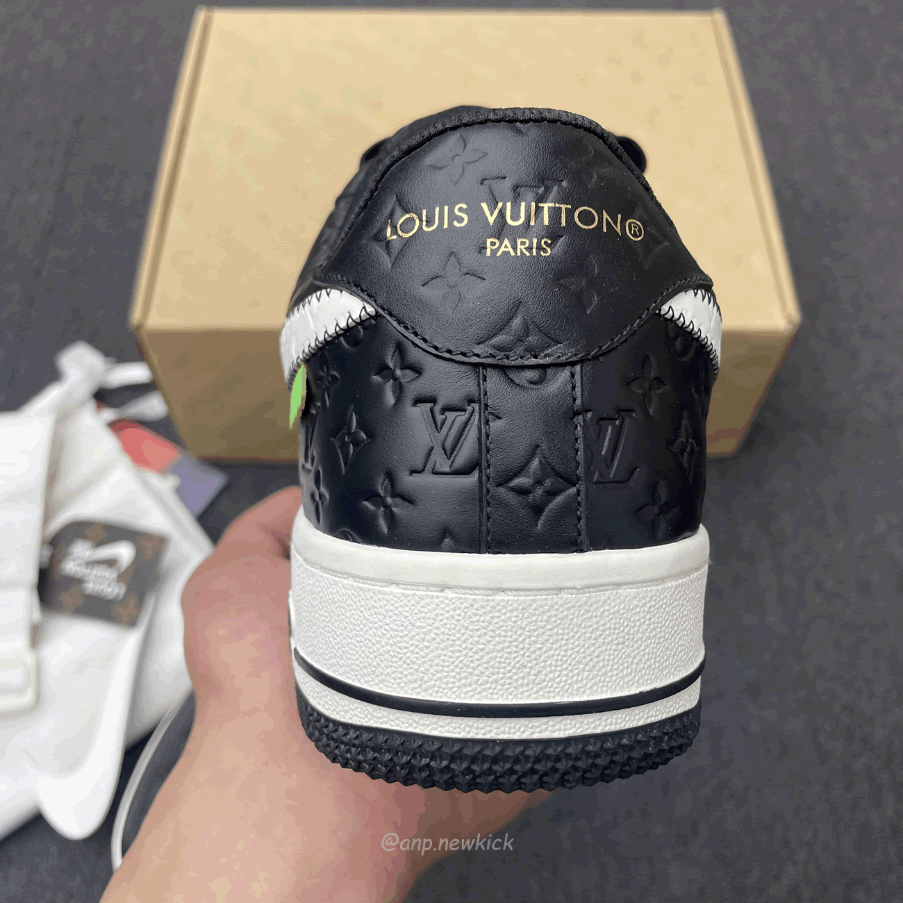Louis Vuitton Nike Air Force 1 Low By Virgil Abloh White Black (9) - www.newkick.org