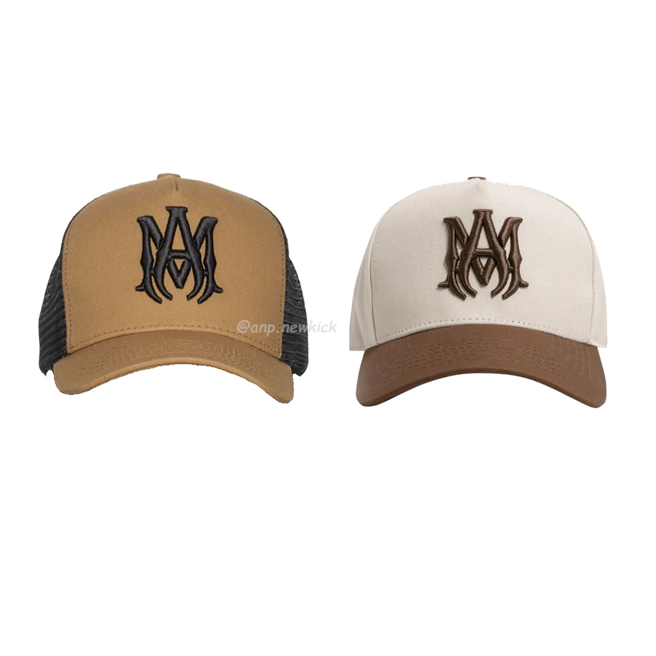 Amiri Two Tone Full Canvas Ma Hat Brown Black (1) - www.newkick.org