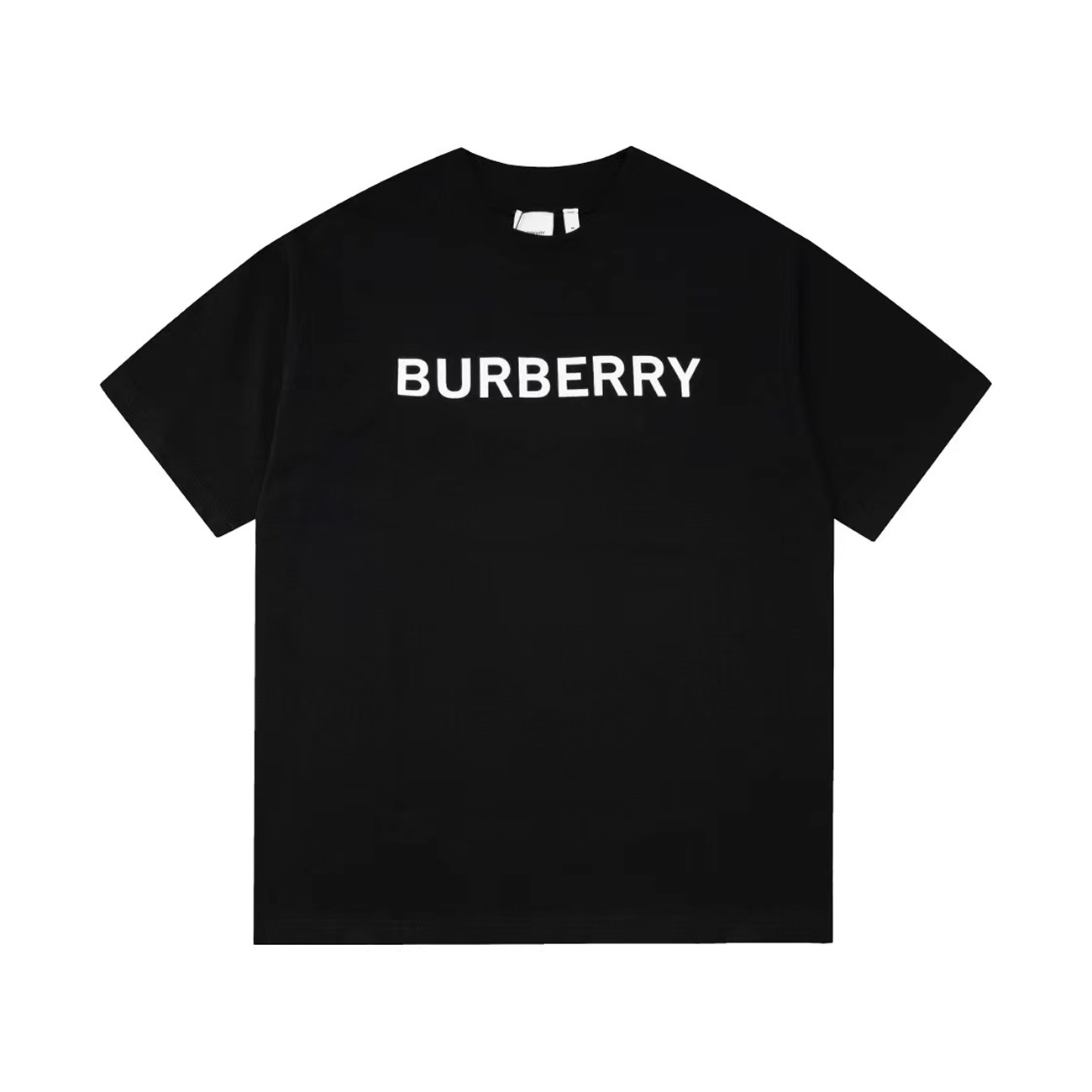 Burberry Logo Print Cotton Oversized T Shirt Black Blue White Aw22 (1) - www.newkick.org