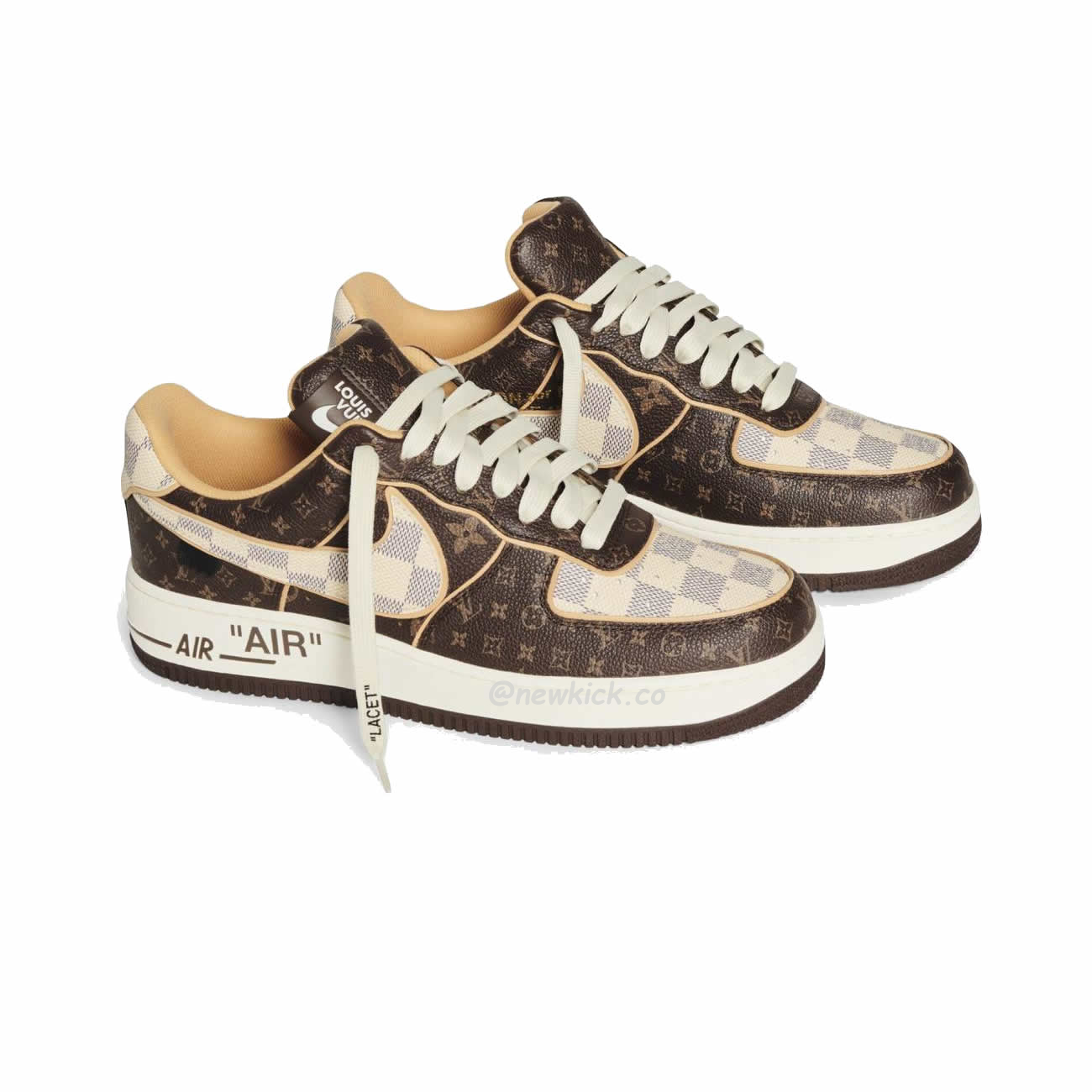 Nike Air Force 1 Low Louis Vuitton Monogram Brown Damier Azur (6) - www.newkick.org Nike Air Force 1 Low Louis Vuitton Monogram Brown Damier Azur (6) - www.newkick.org